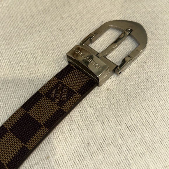 AUTHENTIC LOUIS VUITTON DAMIER CEINTURE CARRE BELT M6803 LV9362I - Picture 3 of 5